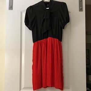 Elegant Black and Red Dress